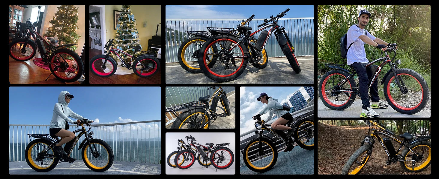 1500W Fat Tire EBike for Adults 26"x4.0 All Terrain 34MPH  48V