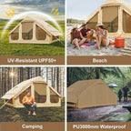 Inflatable tent camping for 1-6 people, hand pump large