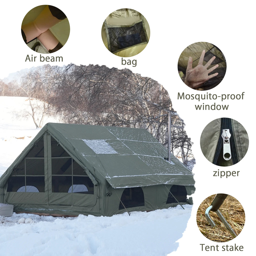 Inflatable Camping Tent, Waterproof  for 4-8 Persons,