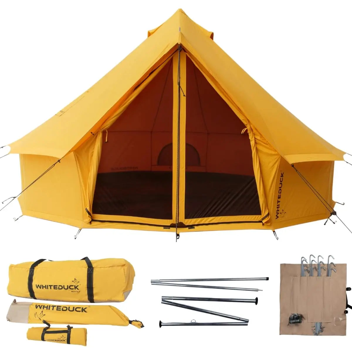 Waterproof 4 Season Canvas Bell Tent w/ Stove Jack