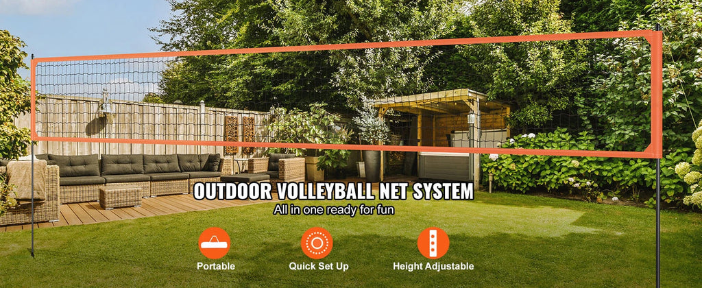 1.25-1.75inch Outdoor Volleyball Net System  Aluminum Poles