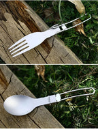 Titanium Foldable Cutlery Set - Fork Spoon Knife