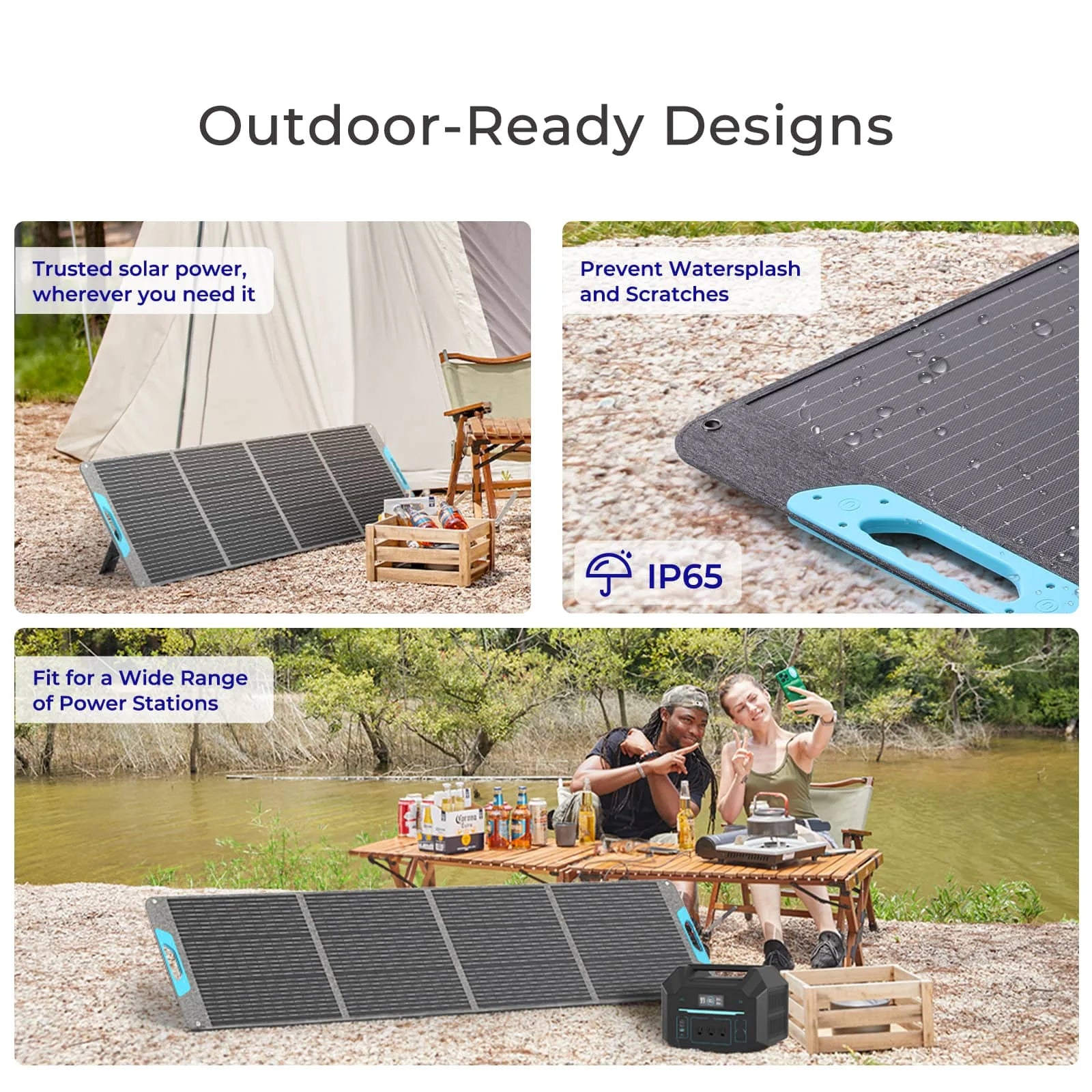 200W Portable , Waterproof Foldable  Solar Charger
