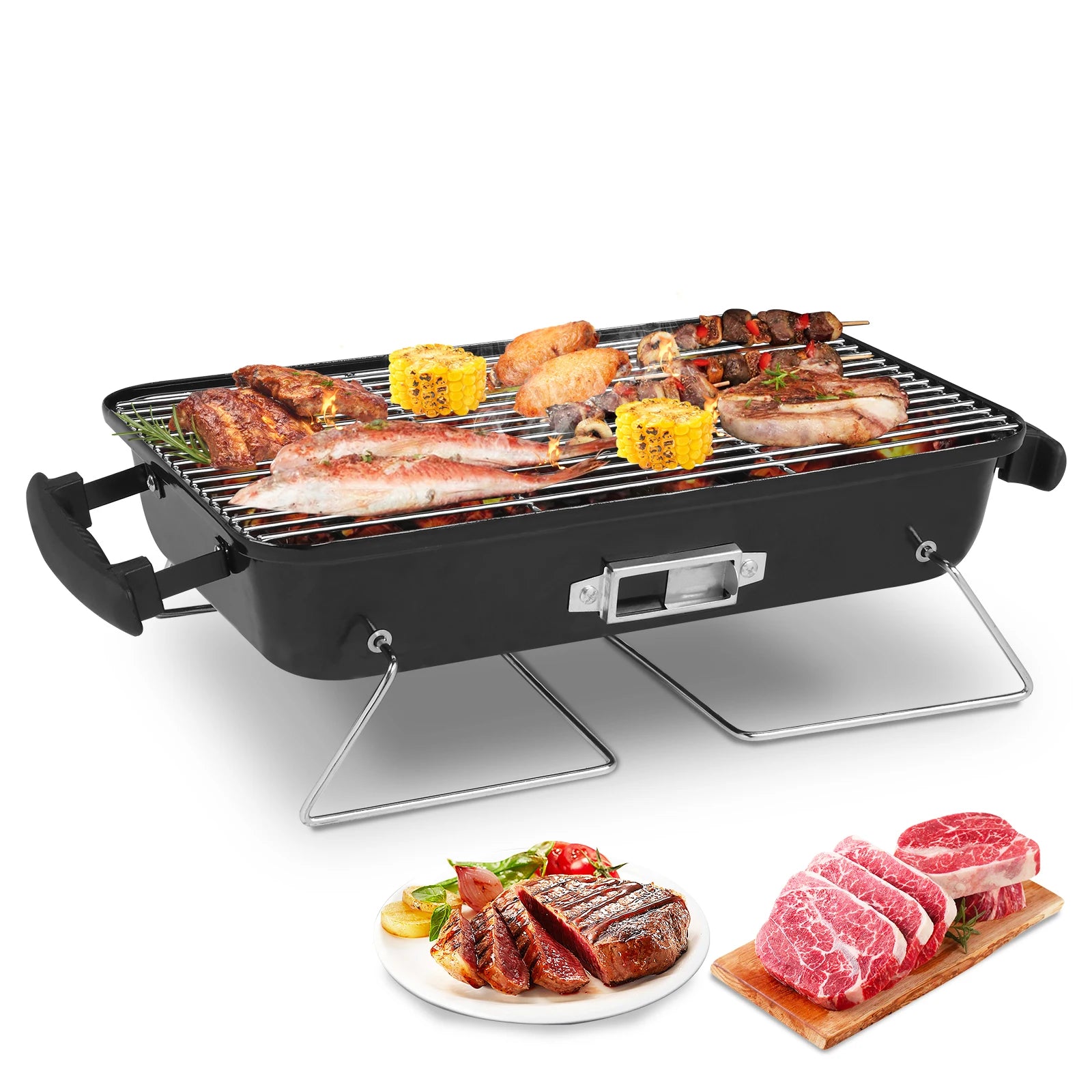 Charcoal Grill,  Outdoor Smoker, Small BBQ Grill