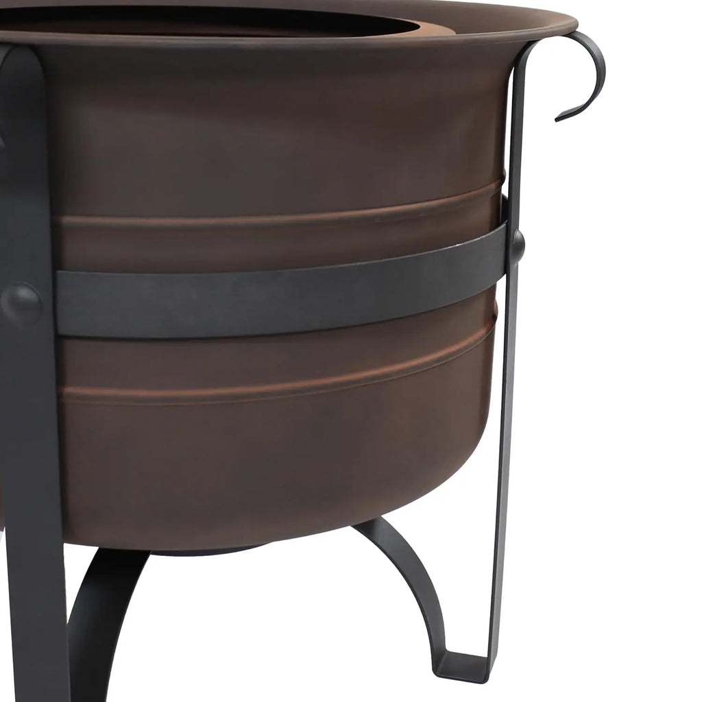 23-Inch Cauldron-Style Smokeless Wood-Burning Fire Pit