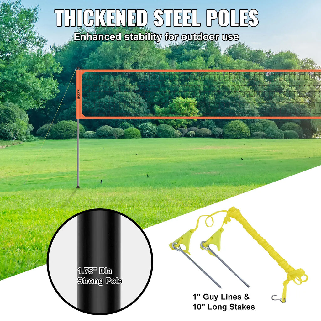 1.25-1.75inch Outdoor Volleyball Net System  Aluminum Poles