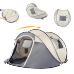 4-Person No-Install Pop Up Tent, Universal