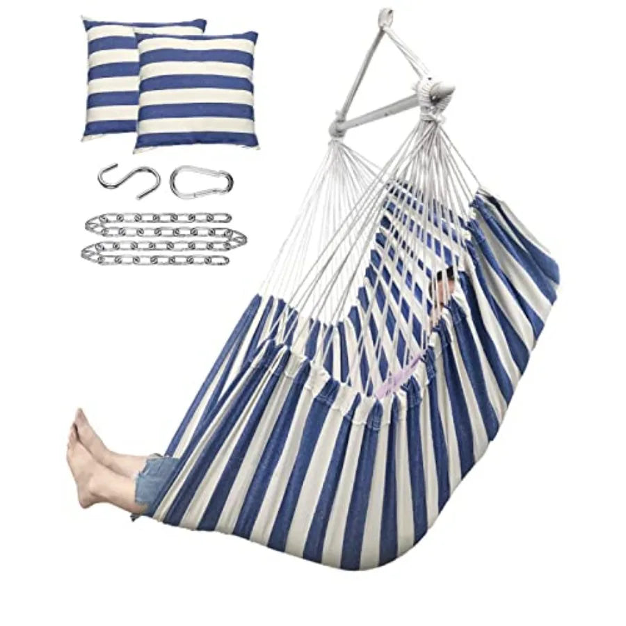Hammock Chair Large 70.9"x47.2", 32% Bigger XXL Hanging Swing Chair with 500lbs Capacity,