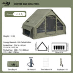 Inflatable Camping Tent, Waterproof  for 4-8 Persons,