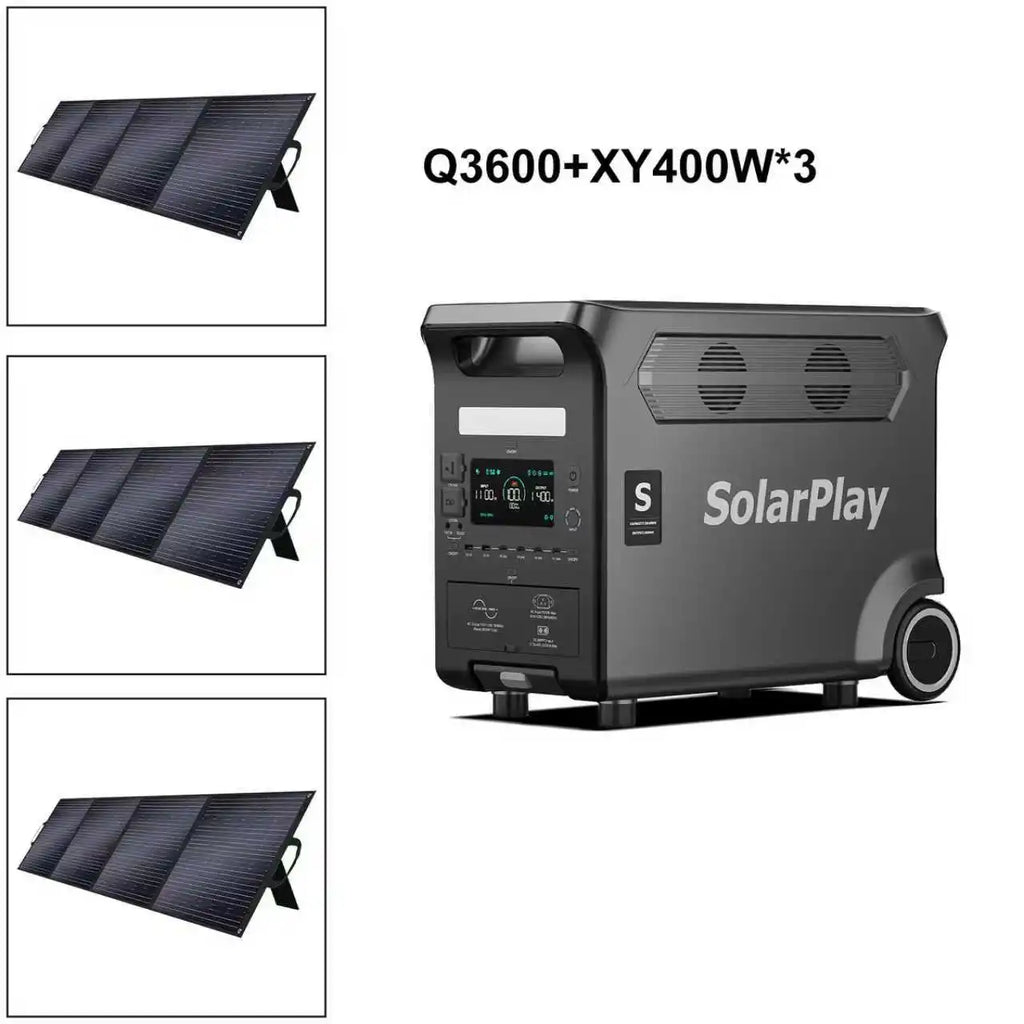 3600W Power Station 3840WH Generator With Foldable  Panels