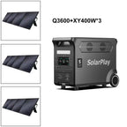 3600W Power Station 3840WH Generator With Foldable  Panels