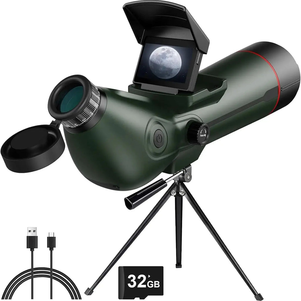 Digital Spotting Scope with Screen  4K Smart Telescope with Tripod