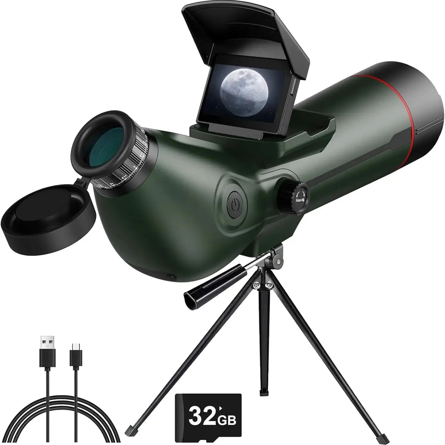 Digital Spotting Scope with Screen  4K Smart Telescope with Tripod