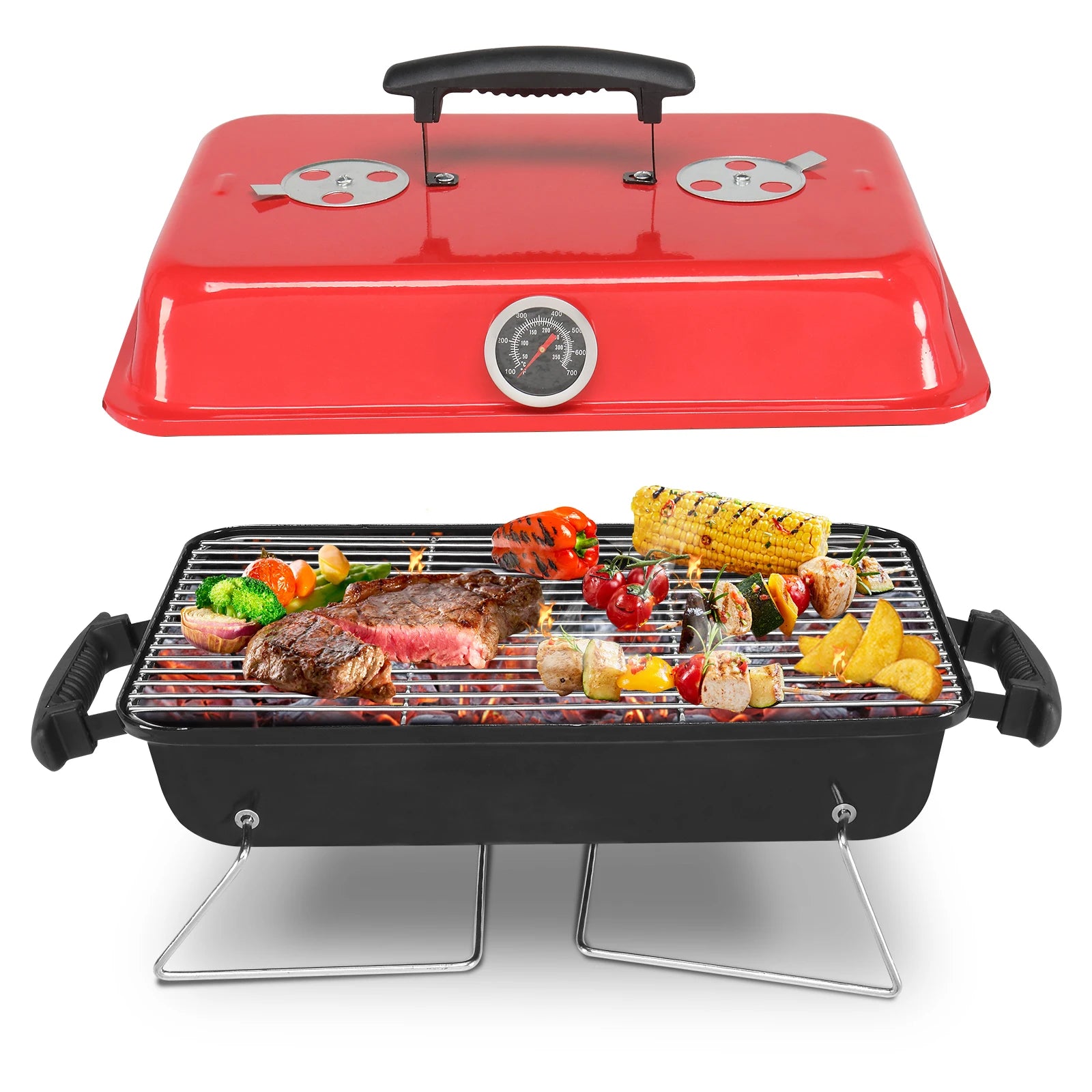Charcoal Grill,  Outdoor Smoker, Small BBQ Grill