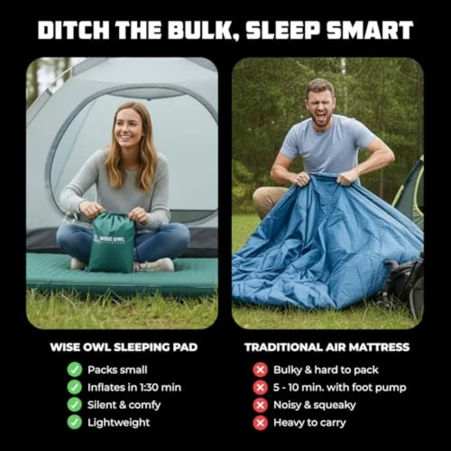 Self Inflating Sleeping with Electric Pump 4" Air / Foam