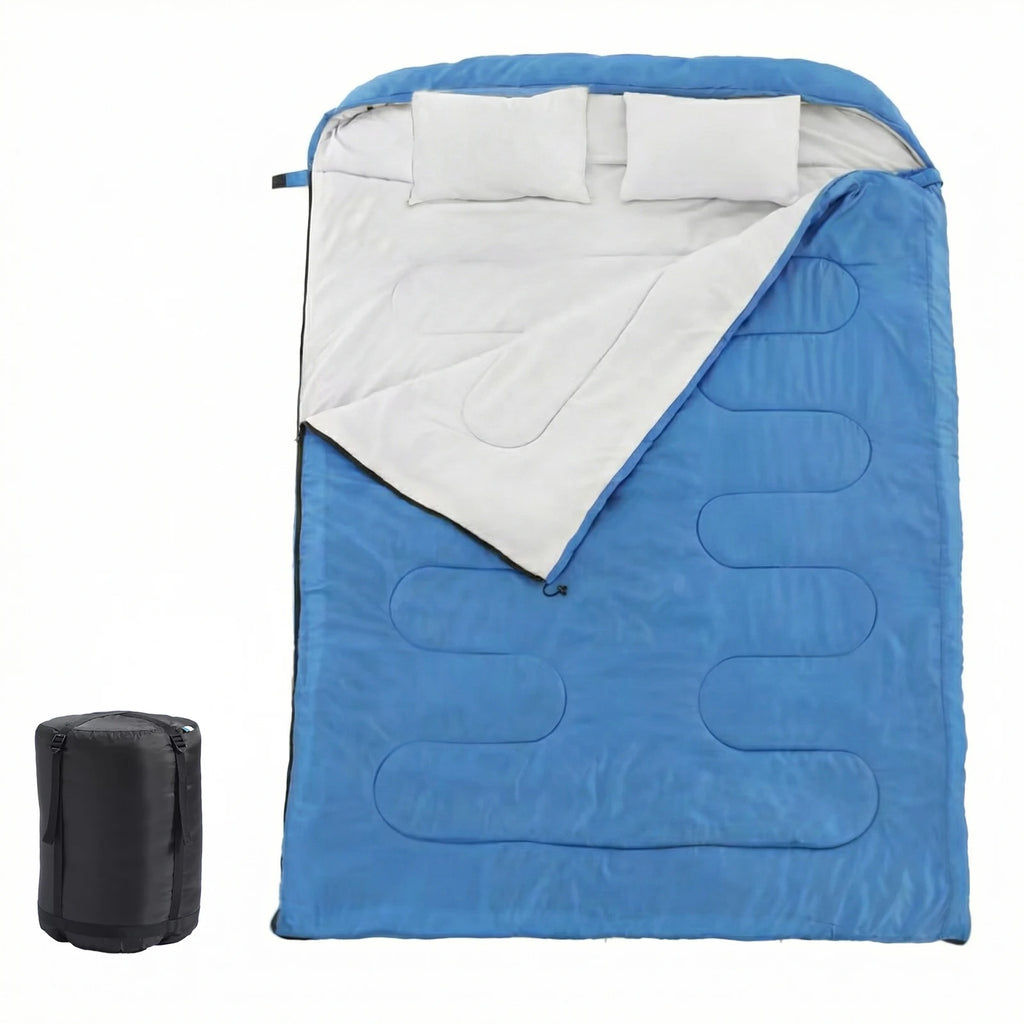 Double Sleeping Bag for Adults with Pillow 3 Season