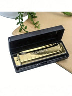 1pc Metal Diatonic 10-Hole Professional Blues Harmonica,