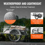 275 lbs Bike Cargo Trailer Foldable Hitch 20" Wh