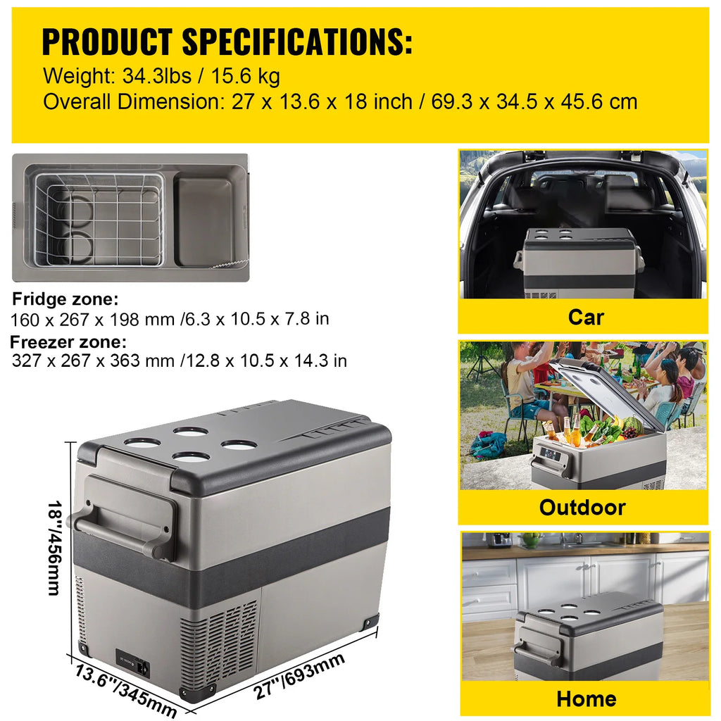 20 L -  55L Car Mini Fridge Freezer  DC 110-240V Camping