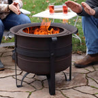 23-Inch Cauldron-Style Smokeless Wood-Burning Fire Pit