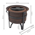 23-Inch Cauldron-Style Smokeless Wood-Burning Fire Pit