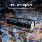 8 Plus Super Powerful LED Flashlight 16000lm USB C Rechargeable