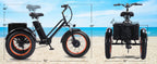 1000W Peak Adult Electric Trike | "Fat Tire, 48V 15AH  , 50-Mile