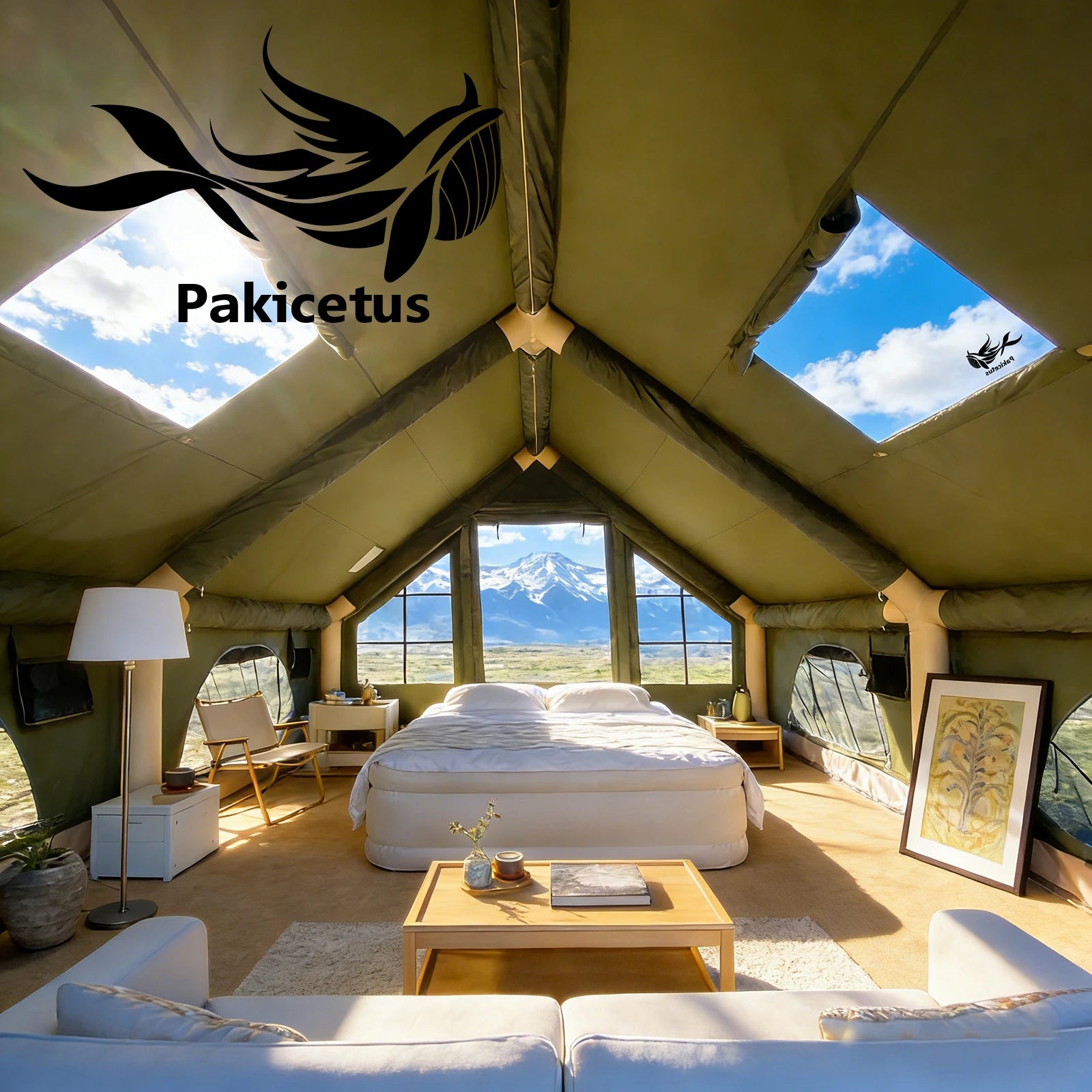 Inflatable Camping Tent, Waterproof  for 4-8 Persons,
