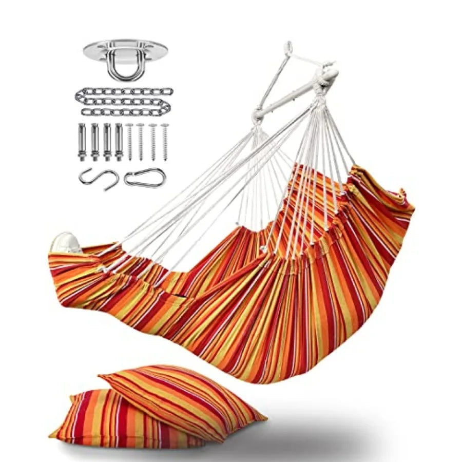 Hanging Hammock Chair Large Swing Chair with Feet Rest Max 500lbs