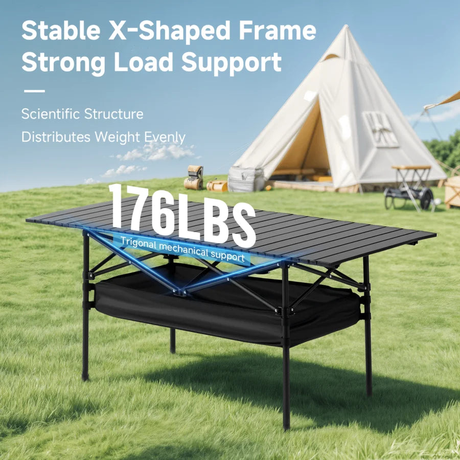 Camping Table, Fold Up Lightweight,  Portable Roll Up