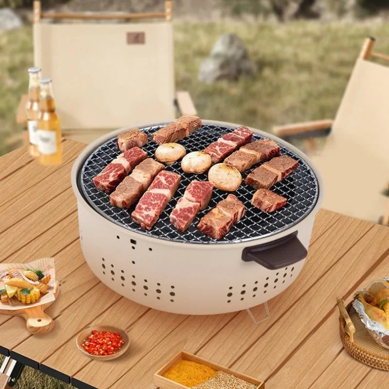 Grill Korean Charcoal Stainless Steel Split BBQ Non-stick Rack