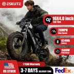 1500W Peak 28MPH 48V13Ah Motorcycle, 16"x4" Fat Tire Dual Suspension