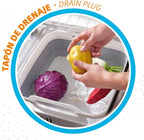 Foldable Camping Sink, Plastic and Rubber, 8.5 Liters, 30.5 X 30 X 20/7