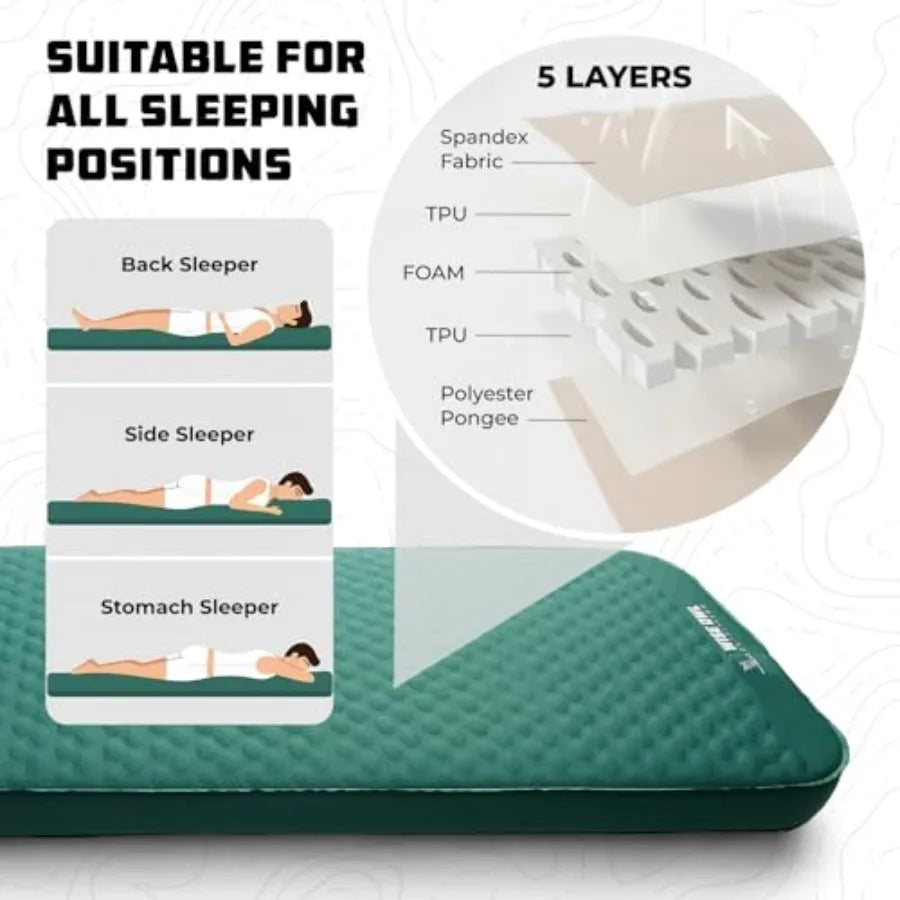 Self Inflating Sleeping with Electric Pump 4" Air / Foam