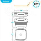 Foldable Camping Sink, Plastic and Rubber, 8.5 Liters, 30.5 X 30 X 20/7