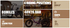 Electric Trike for Adults, 998.4Wh , 1200W Peak  20"x4.0" Fat Tires,