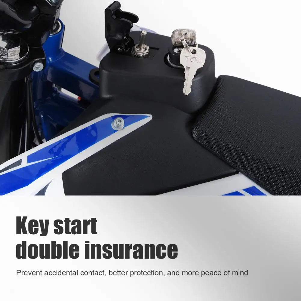 Blue 24V Electric Dirt Bike, Mini Off-Road Motorcycle , Disc Brake, for Kids