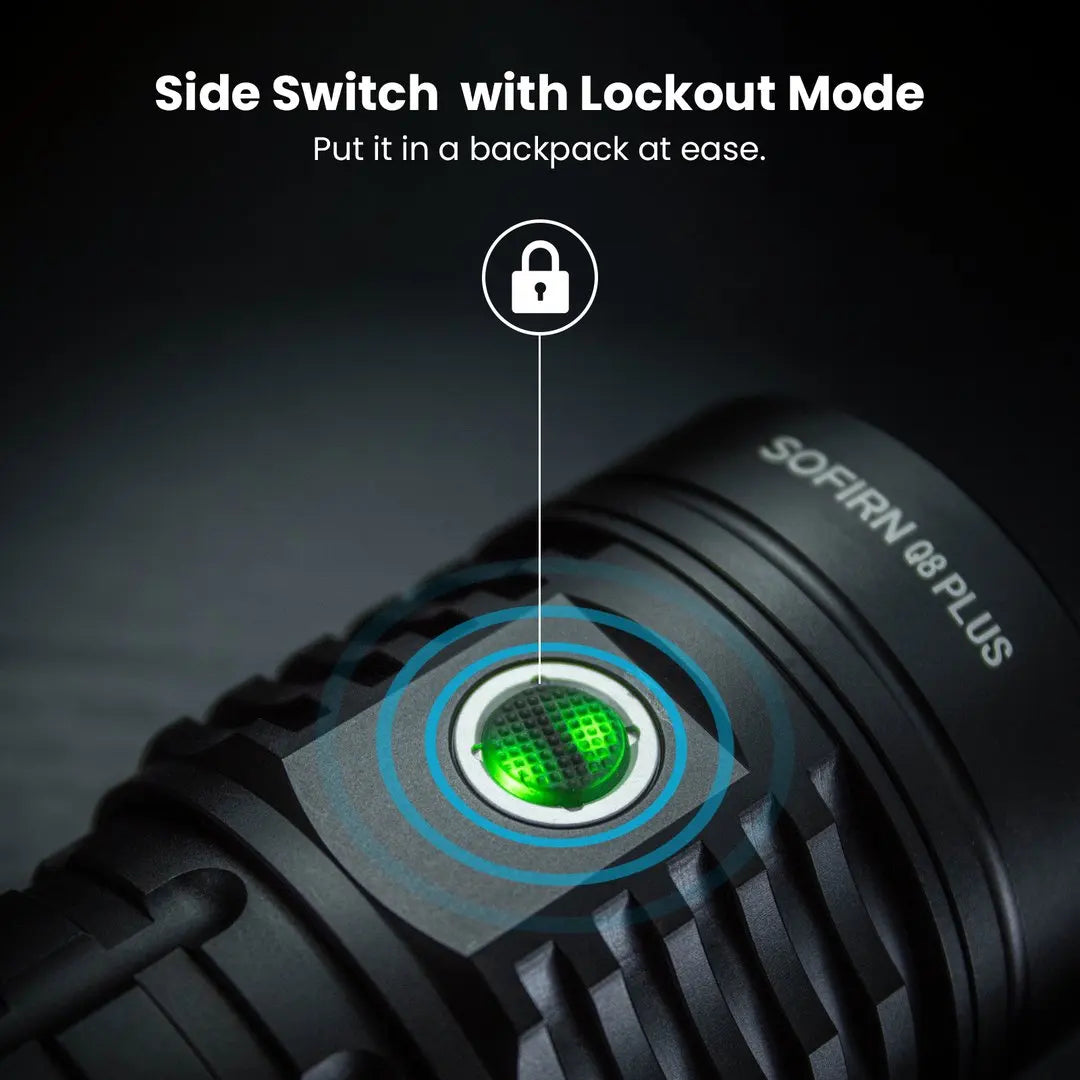 8 Plus Super Powerful LED Flashlight 16000lm USB C Rechargeable