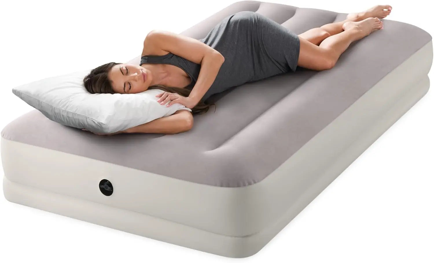 Twin Air Mattress  12-Inch  Dura-Beam, USB Pump