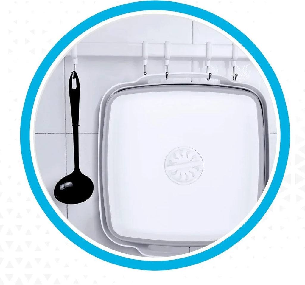 Foldable Camping Sink, Plastic and Rubber, 8.5 Liters, 30.5 X 30 X 20/7