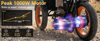 1000W Peak Adult Electric Trike | "Fat Tire, 48V 15AH  , 50-Mile