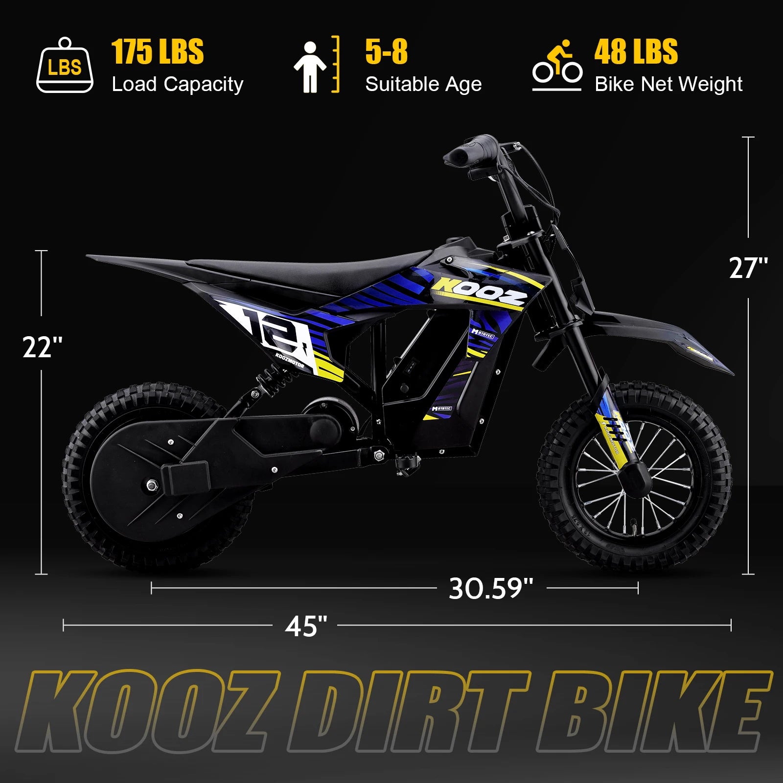 36V 300W Electric Dirt Bike Kids, , \ to 15.5 MPH
