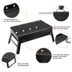 Portable Charcoal BBQ Grill Folding Stainless Steel BBQ