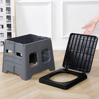 Portable Folding Toilet with Lid Foldable Outdoor
