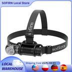 Headlamp 4000lm 21700 USB C Rechargeable, LED