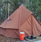 Waterproof 4 Season Canvas Bell Tent w/ Stove Jack