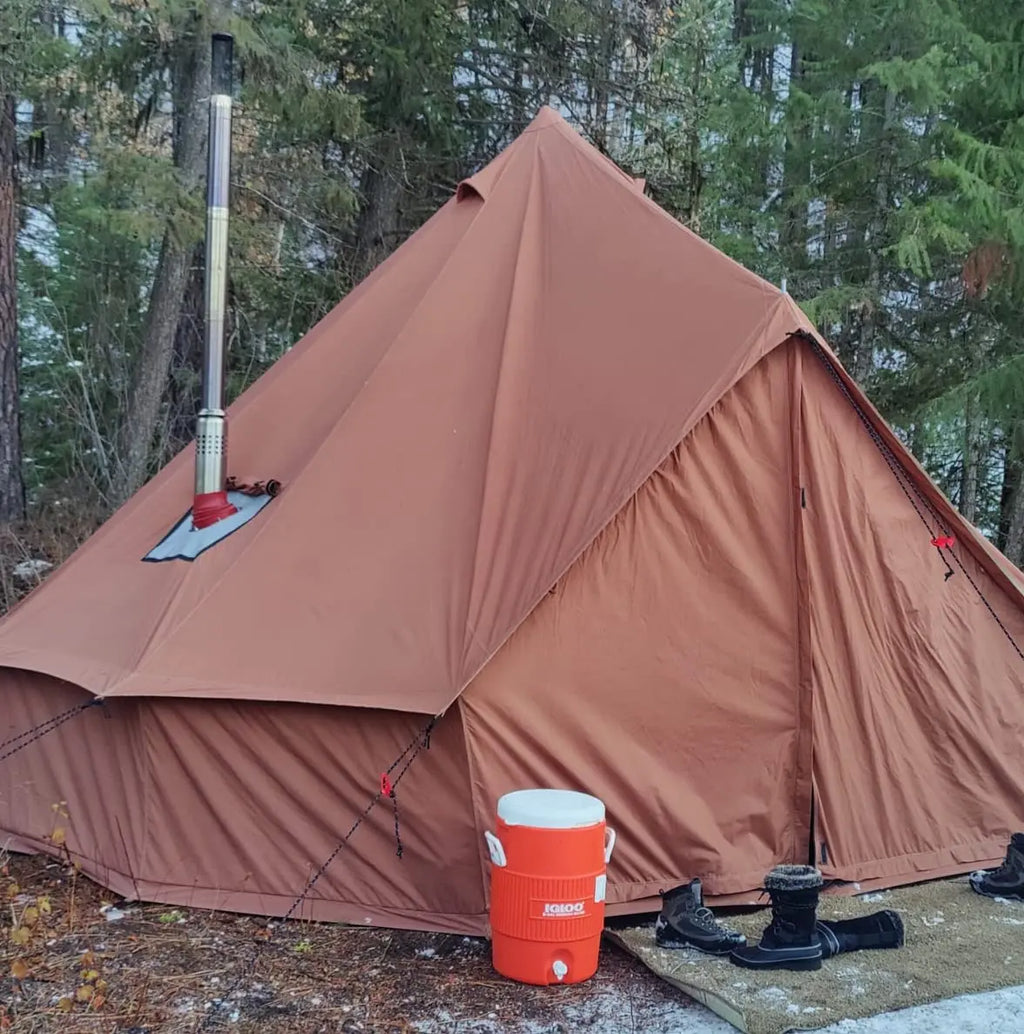 Waterproof 4 Season Canvas Bell Tent w/ Stove Jack