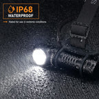 Headlamp 4000lm 21700 USB C Rechargeable, LED