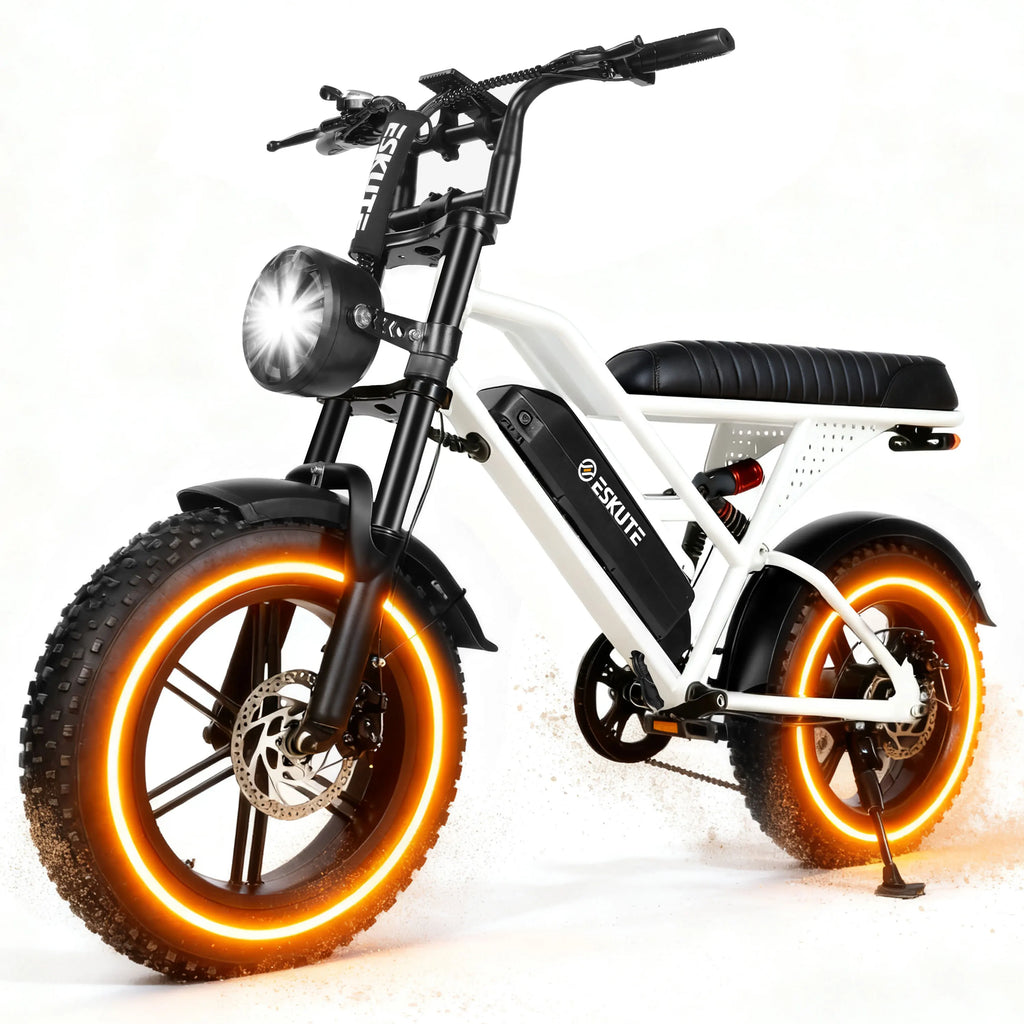 1500W Peak 28MPH 48V13Ah Motorcycle, 16"x4" Fat Tire Dual Suspension