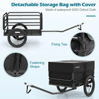 Bike Cargo Trailer with Bag and Cover Heavy-Duty